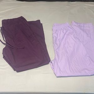 Eggplant & Lavender M Scrub Pants Set